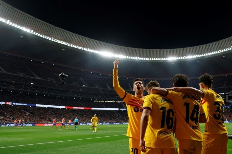 Le groupe du Barça pour affronter Valence. afp