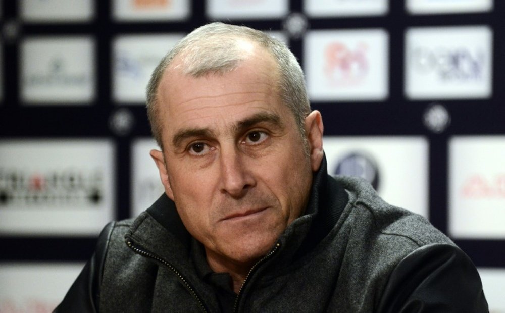 L'entraîneur Alain Casanova, le 16 mars 2015 à Toulouse. AFP