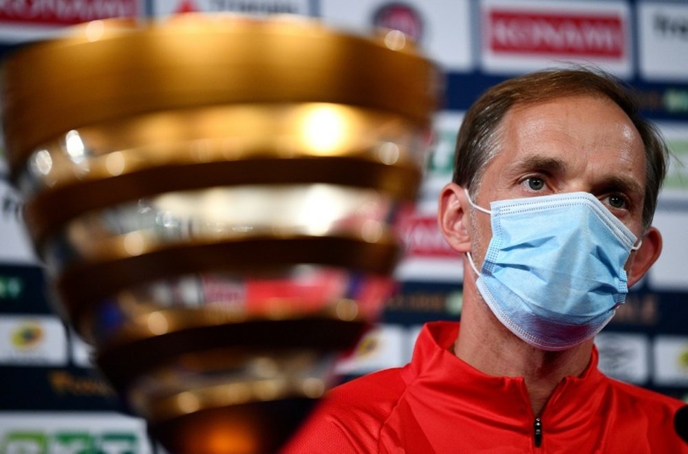 Tuchel was annoyed with a journalist during the press conference. AFP