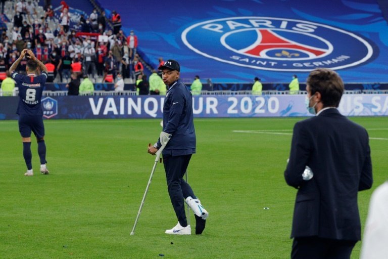 Kylian Mbappe could miss UCL run after right ankle sprain in French Cup win. AFP
