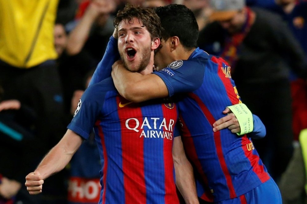Sergi Roberto is happy to take a wage cut to stay on at Barca. AFP
