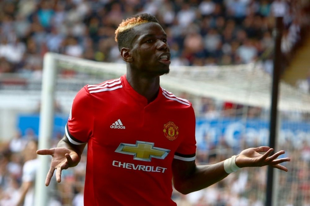 Pogba showed no sign of a lack of sharpness against Newcastle. AFP