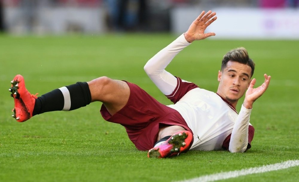 Coutinho a visité le centre d'entraînement d'Arsenal. afp