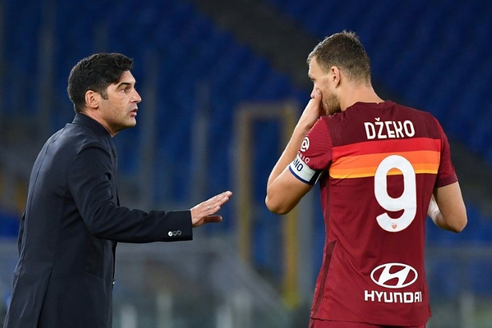Edin Dzeko was stripped of the Roma captaincy. AFP