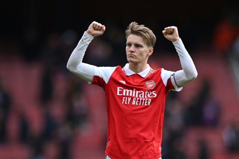 Odegaard could play some minutes against Sevilla in the Champions League. AFP