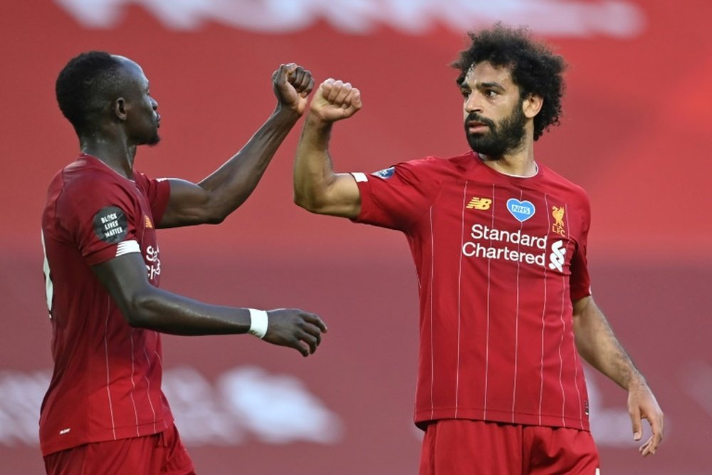 Cuarta final para Mané y Salah en 2022. AFP