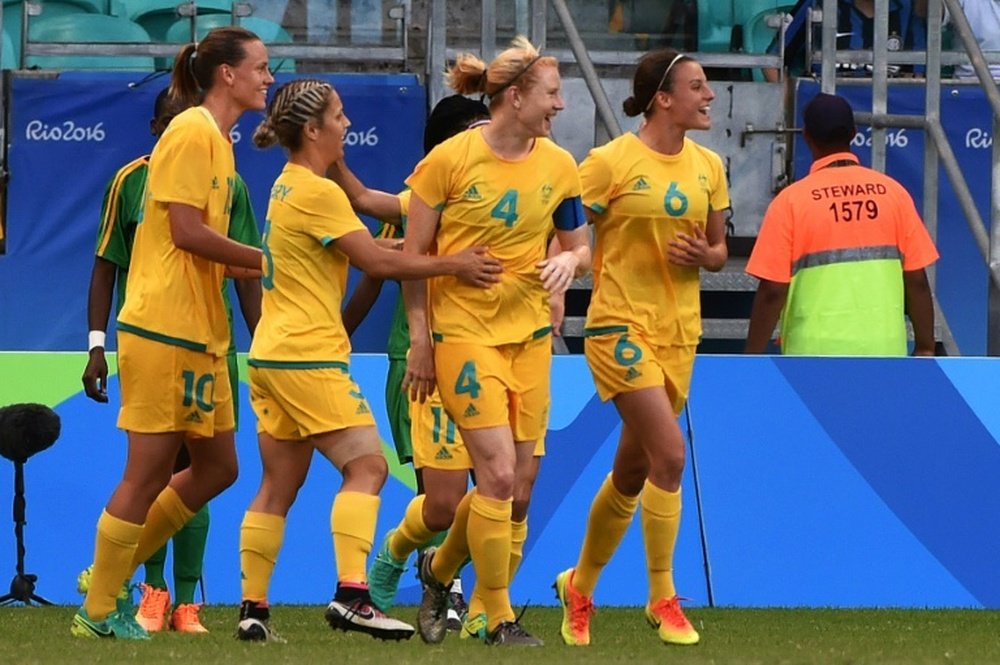 L'équipe d'Australie, lors des Jeux olympiques à Salvador de Bahia, le 9 août 2016. AFP