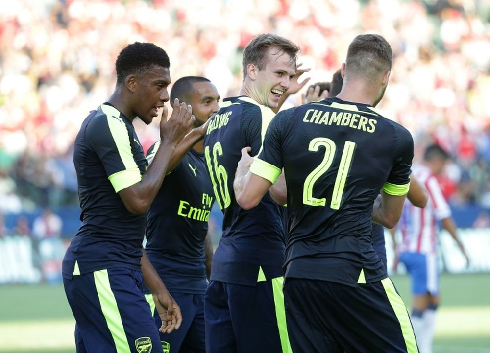 Rob Holding, auteur du 1er but d'Arsenal face aux Mexicains de Chivas Guadalajara en amical. AFP