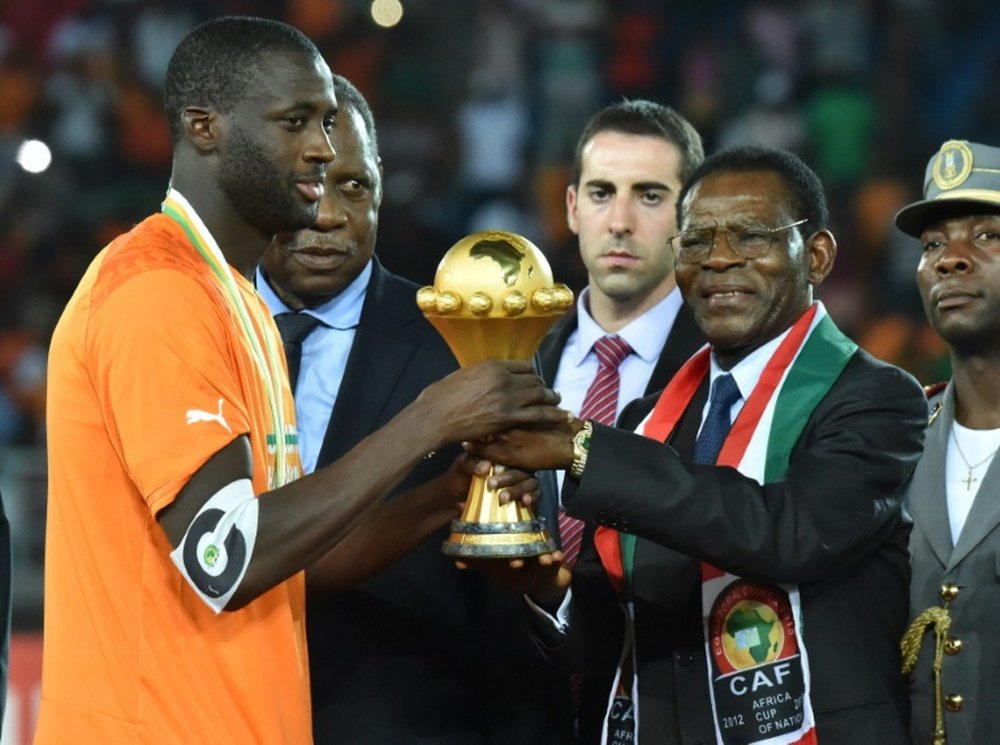 Yaya Touré sacré champion d'Afrique avec la Côte d'Ivoire. AFP