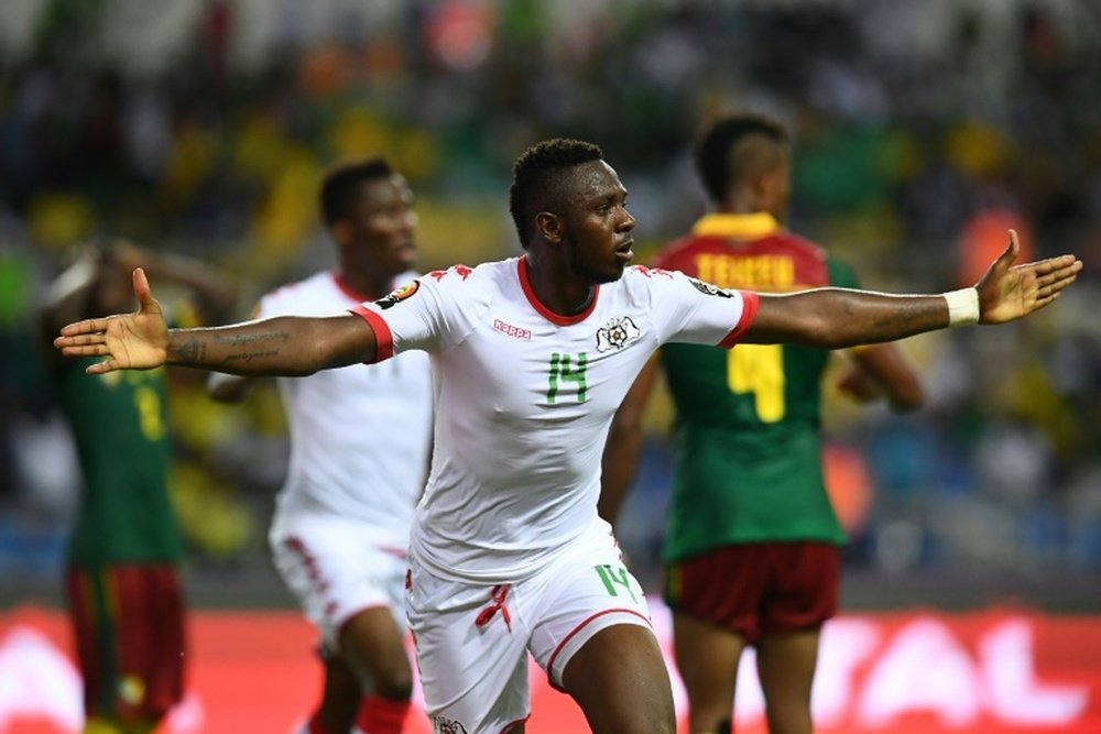 Burkina Faso empató en su debut en la Copa África 2017, ante Camerún. AFP