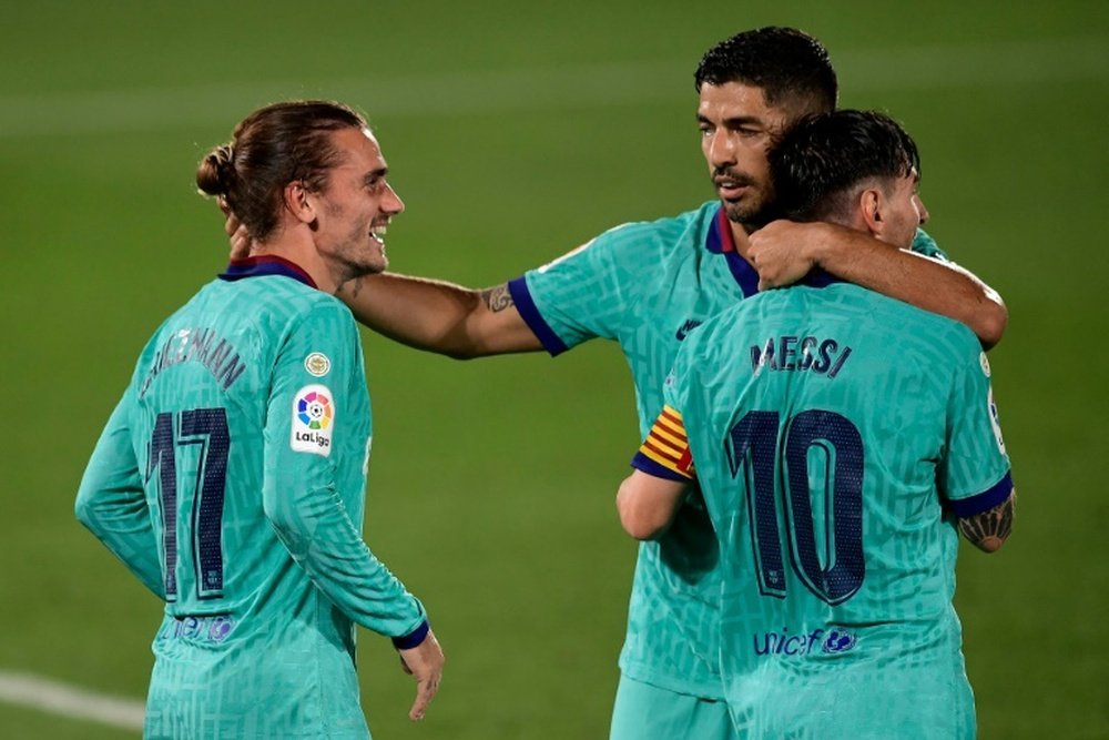 Griezmann, une reconnexion brillante avec Messi et Suarez. AFP