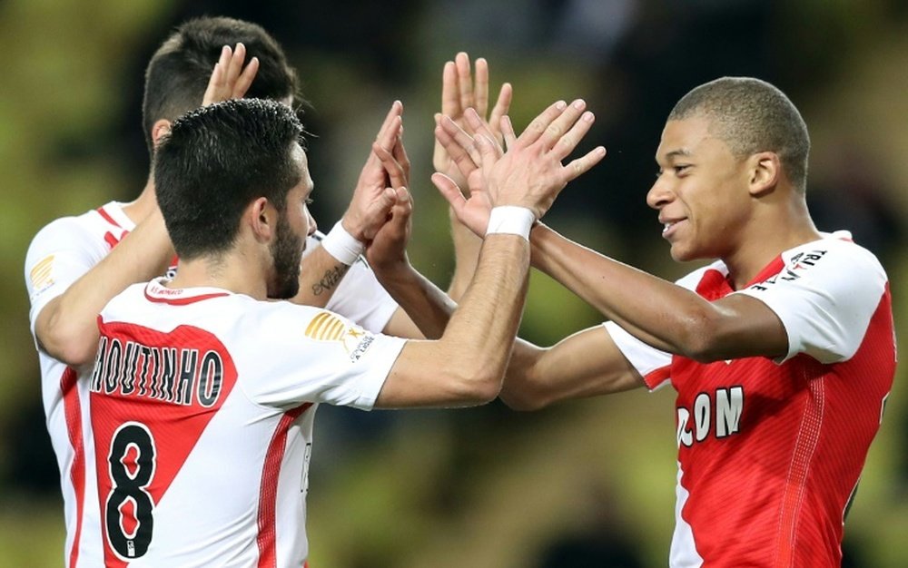 El Mónaco mete miedo en Europa con una abultada goleada ante el Rennes. AFP