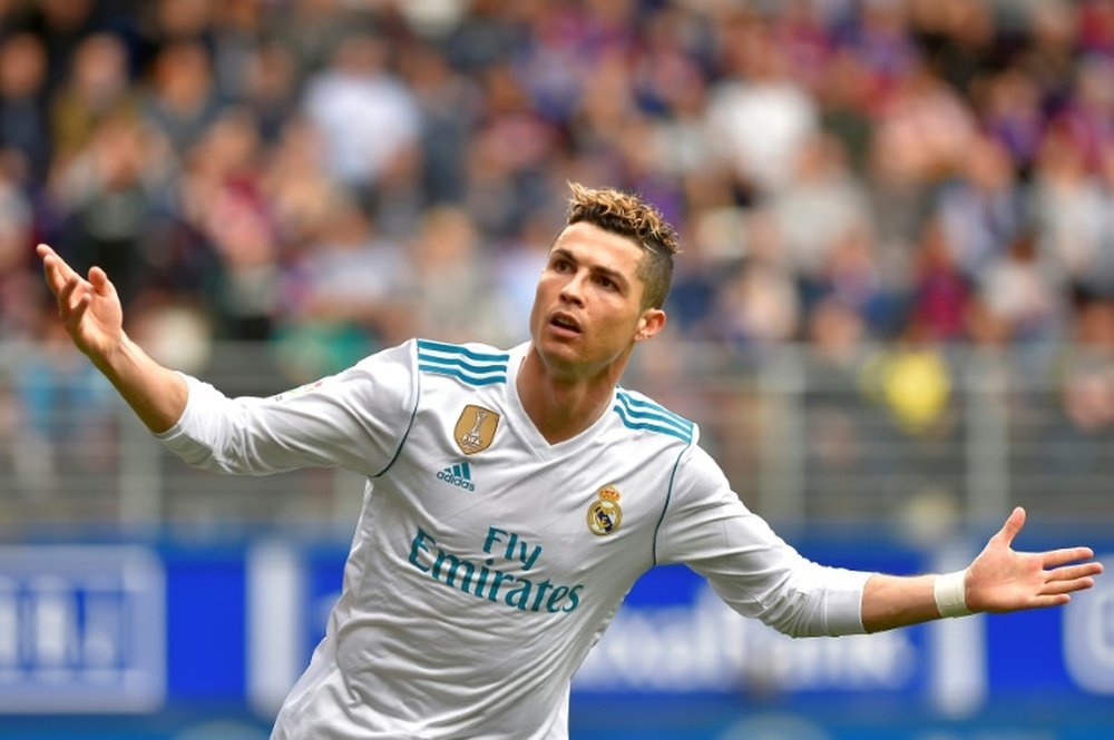Cristiano Ronaldo não pára de marcar. AFP