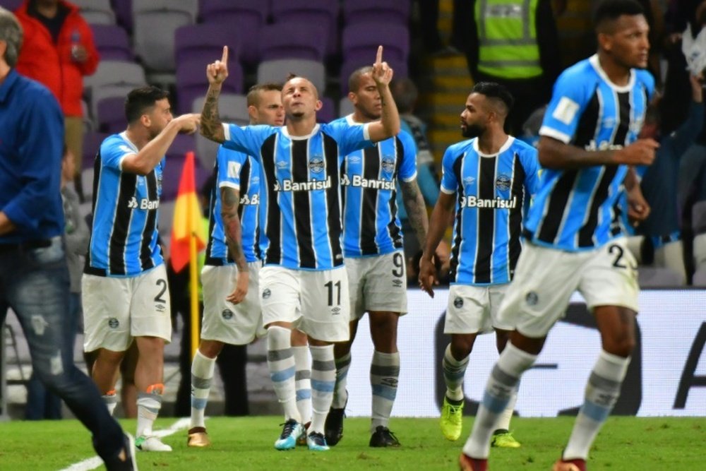 O Grêmio surge na terceira posição do ranking. AFP