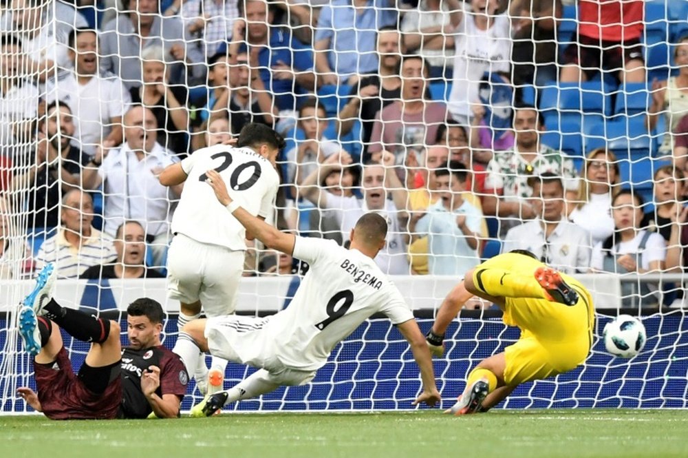 Benzema anotó el primer gol. AFP