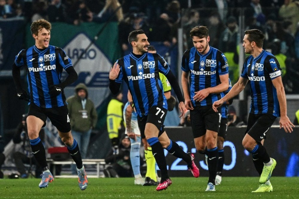 El Atalanta le ganó a la Lazio en un duelo clave. AFP