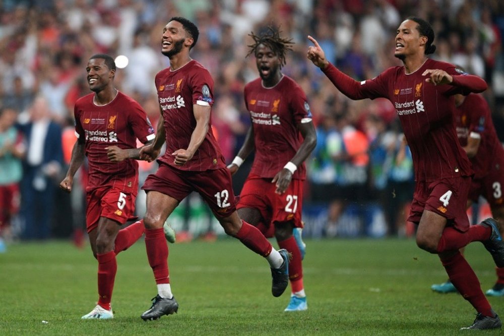 Liverpool conquista a Supercopa da Europa pela quarta vez. AFP