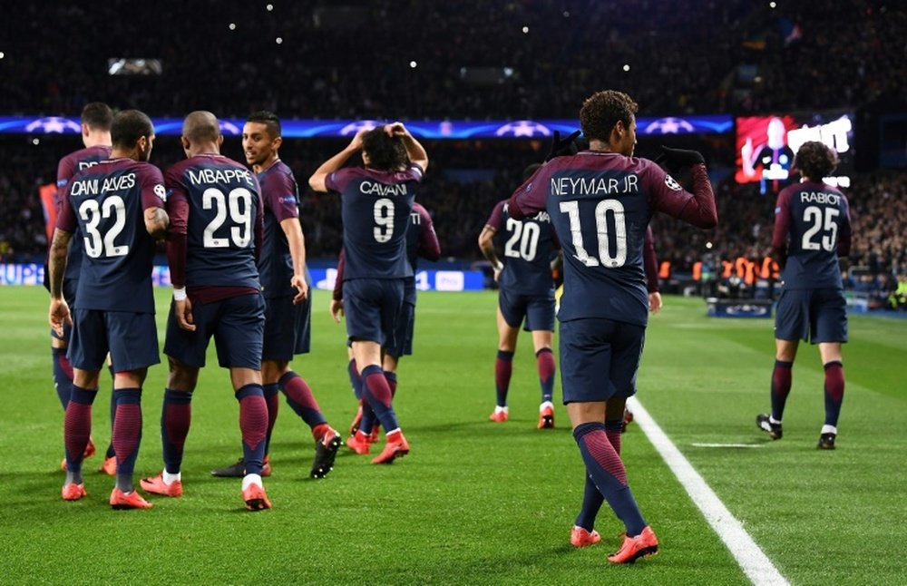 PSG were on top form as they fired seven goals past Celtic on Wednesday night. AFP
