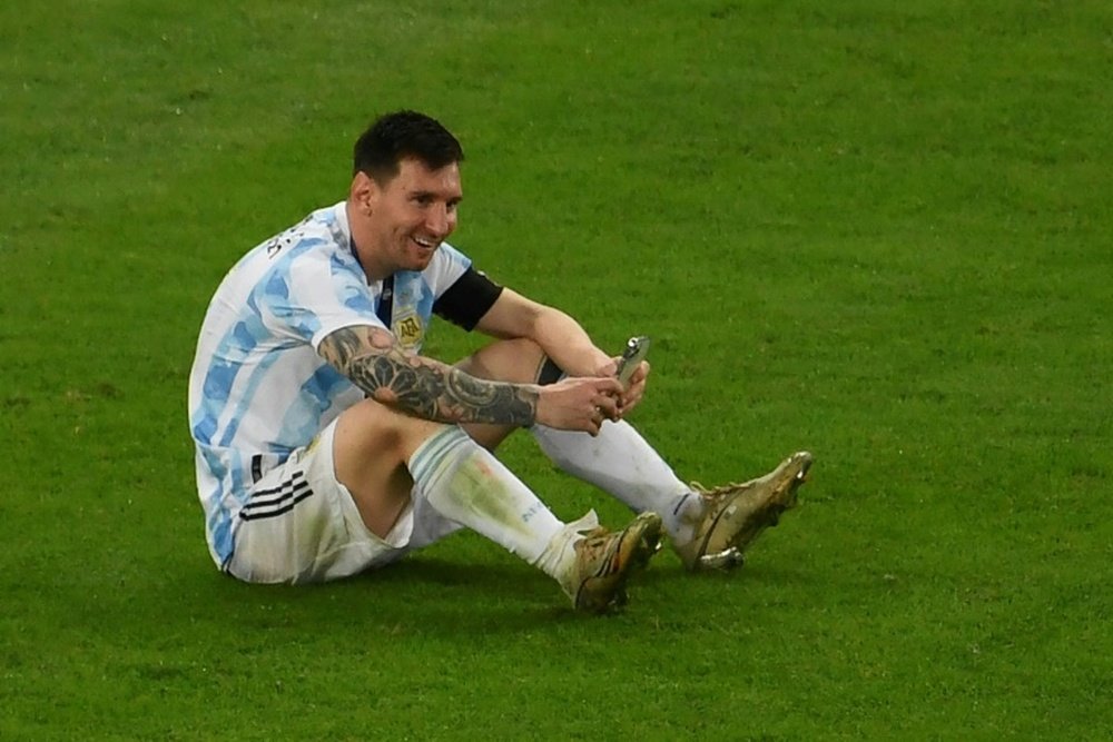 Messi revive con Whatsapp la llamada tras ganar la Copa América. AFP