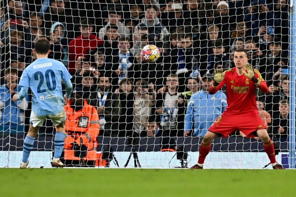 Andriy Lunin revient sur la séance de tirs au but contre City. afp