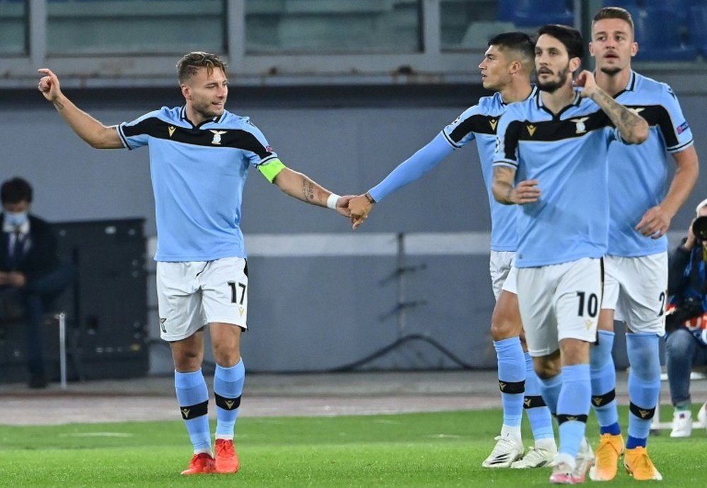 Lazio are missing four players including Ciro Immobile (L). AFP