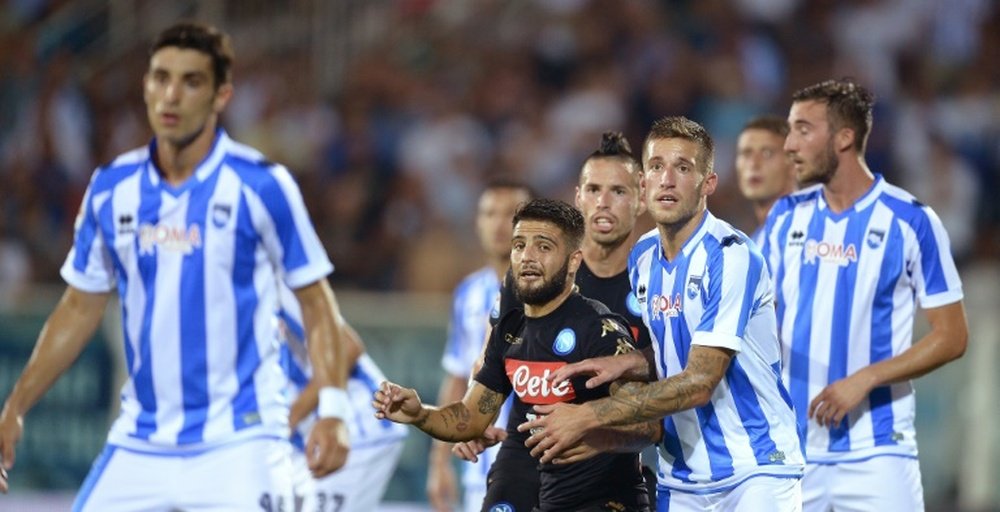 El Pescara es último de la Serie A con nueve puntos. AFP