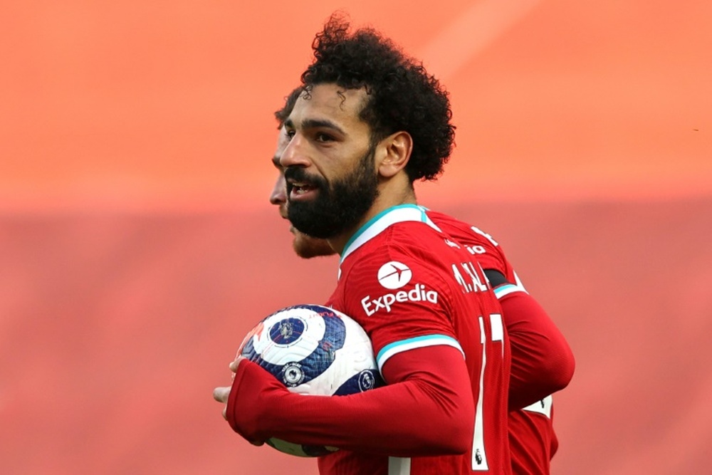 Salah vive uno de los mejores momentos de su carrera. AFP