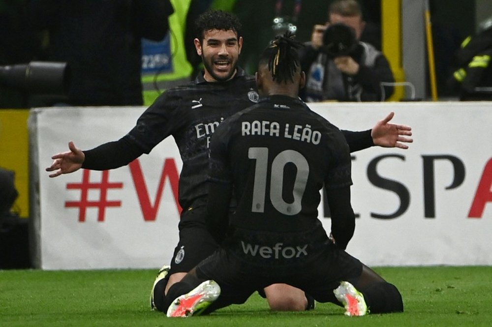 Rafael Leao a inscrit son 50e but avec le Milan AC. AFP