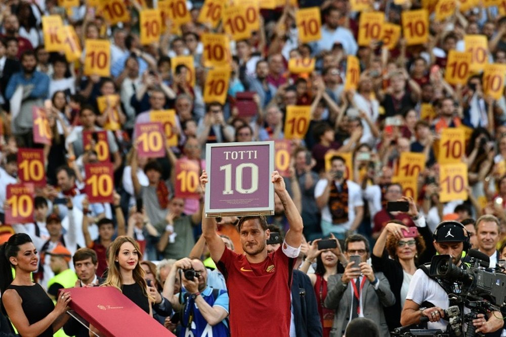 Totti spent 25 years at Roma. AFP