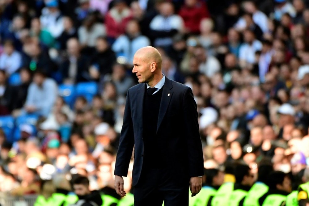 Zidane will be hoping his team can bounce back from Espanyol defeat. AFP