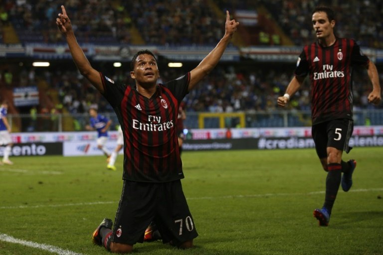 Bacca marcó el gol de la victoria para el Milan. AFP