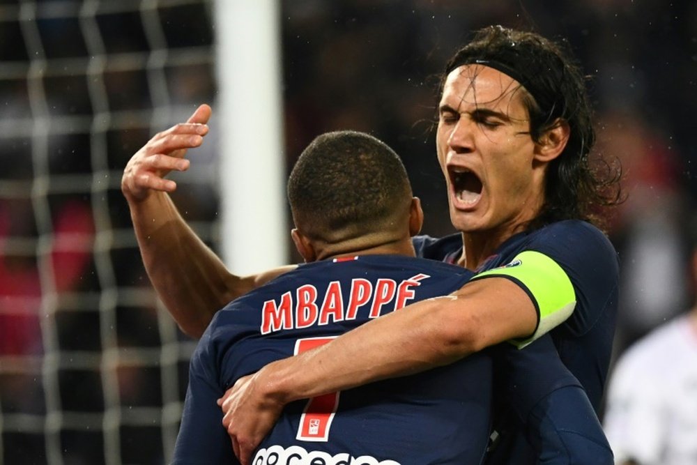 Cavani et Mbappé disponibles contre Nice. AFP