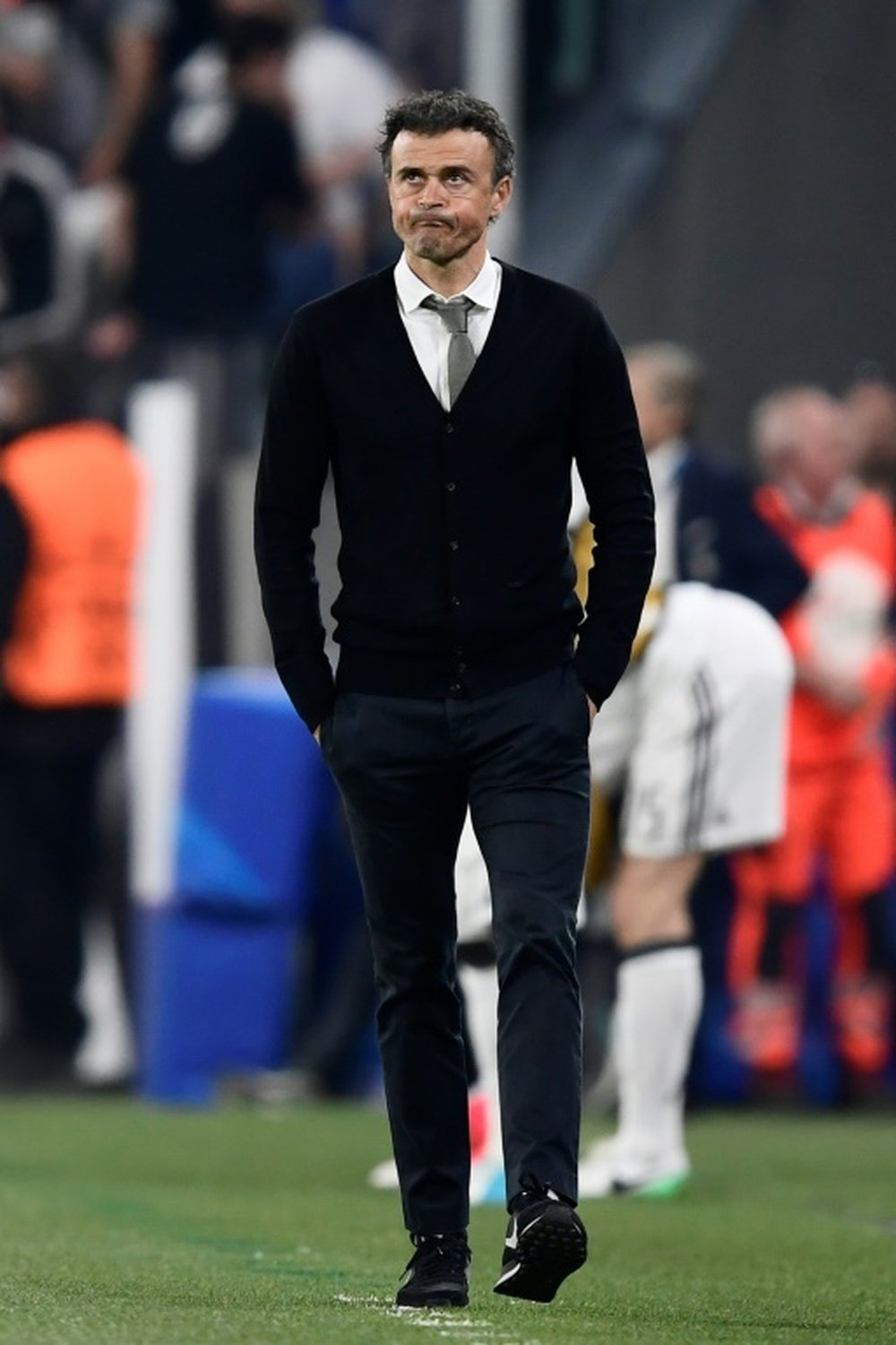 L'entraîneur du FC Barcelone Luis Enrique lors du match contre la Juventus. AFP