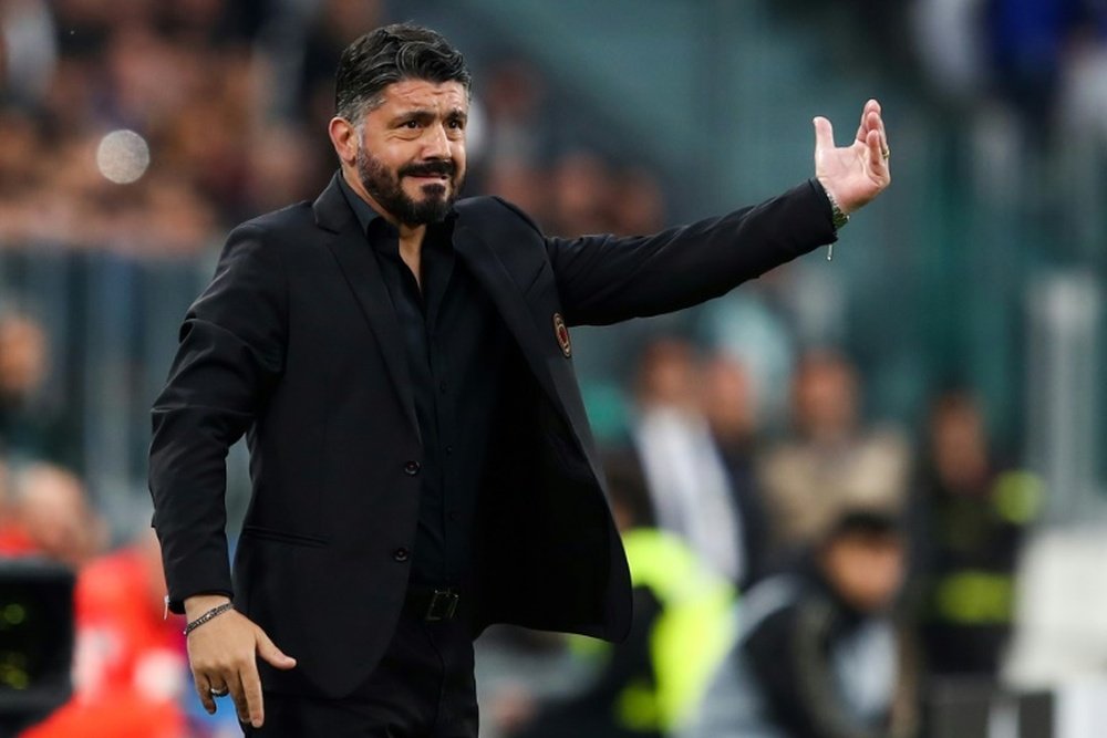 Gattuso no seguirá en el Milan. AFP