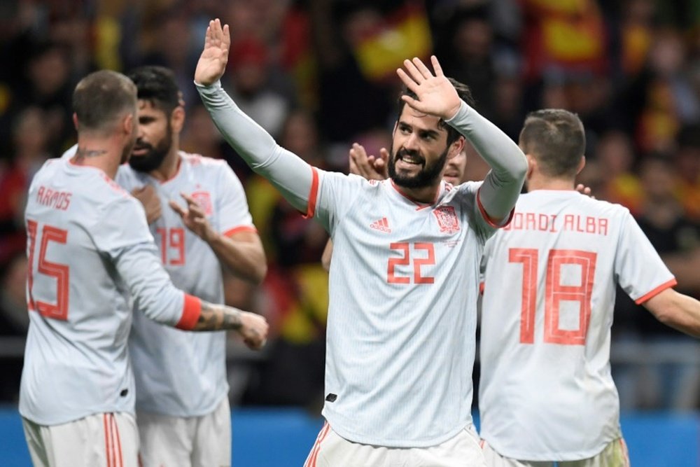 Spain were too good for Argentina on the night. AFP