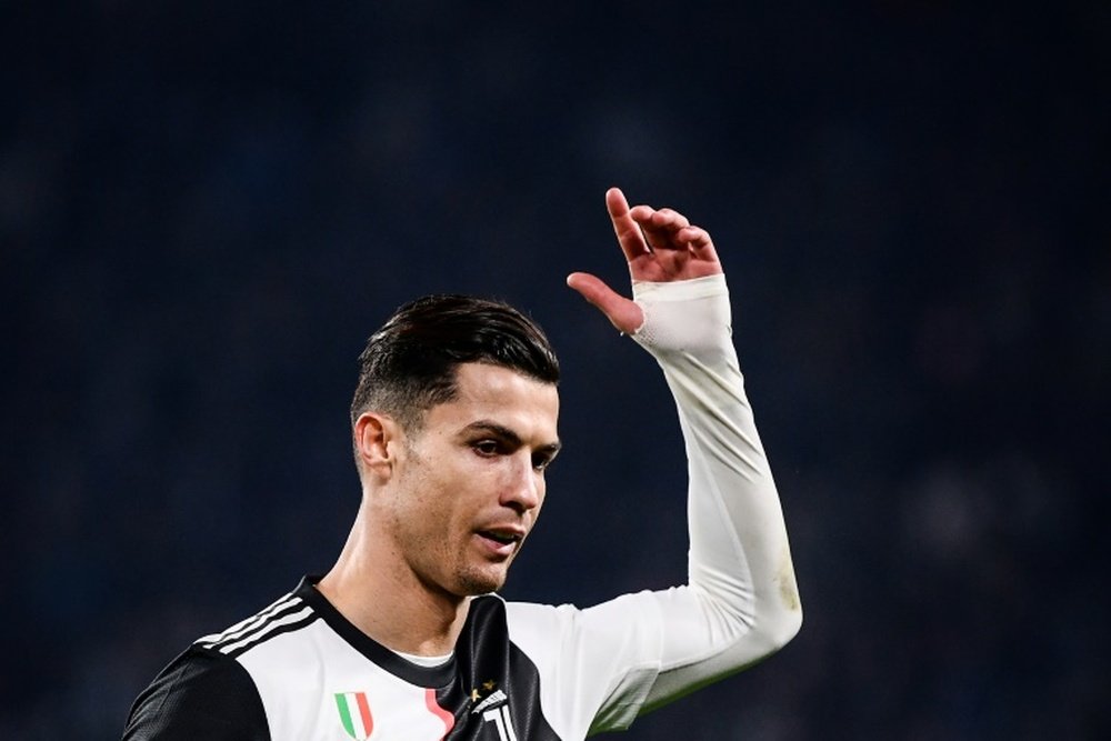 Cristiano Ronaldo, 99% fora contra o Atalanta. AFP