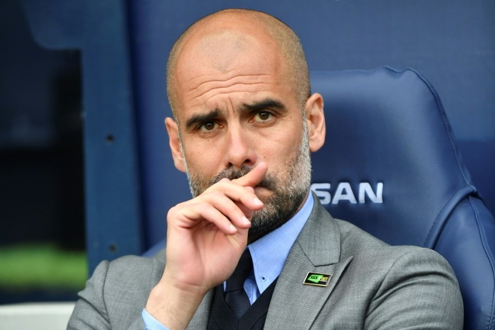 Pep was almost left red-faced. AFP