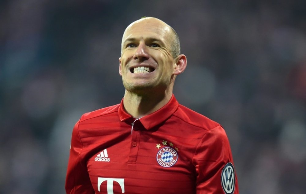 Robben analiza el encuentro ante el Real Madrid. AFP