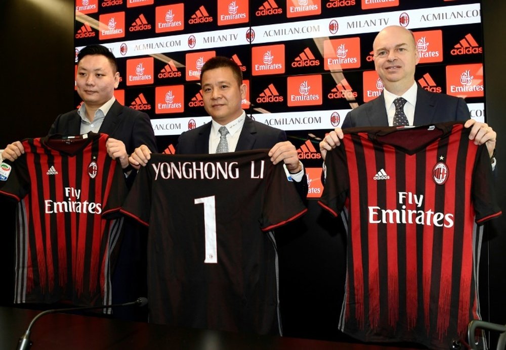 Li Yonghong bought Milan last summer. AFP
