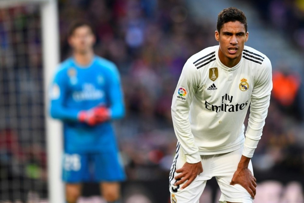 Varane no entrenó el martes. AFP