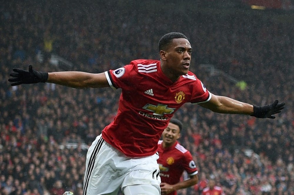 Martial is hoping to continue his fine start to the new season on Sunday. AFP