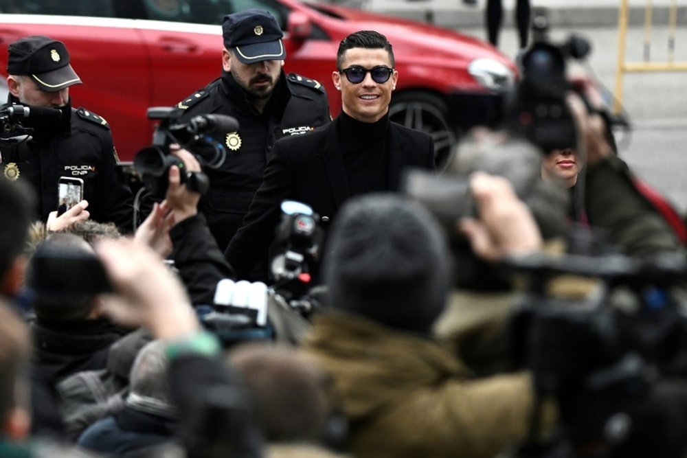 Cristiano y Xabi comparecieron en la Audiencia Provincial de Madrid. AFP