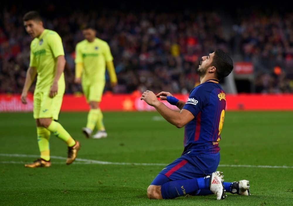 Luis Suárez golea en España y está negado en Europa. AFP