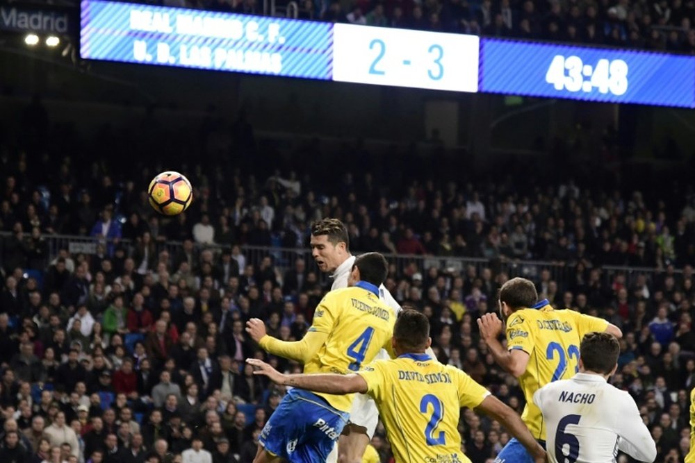 L'attaquant du Real Madrid Cristiano Ronaldo contre Las Palmas. AFP