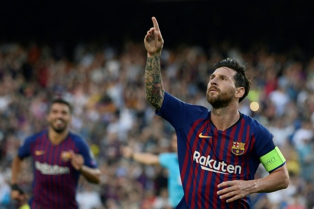 Messi comenzó la Champions por todo lo alto. AFP