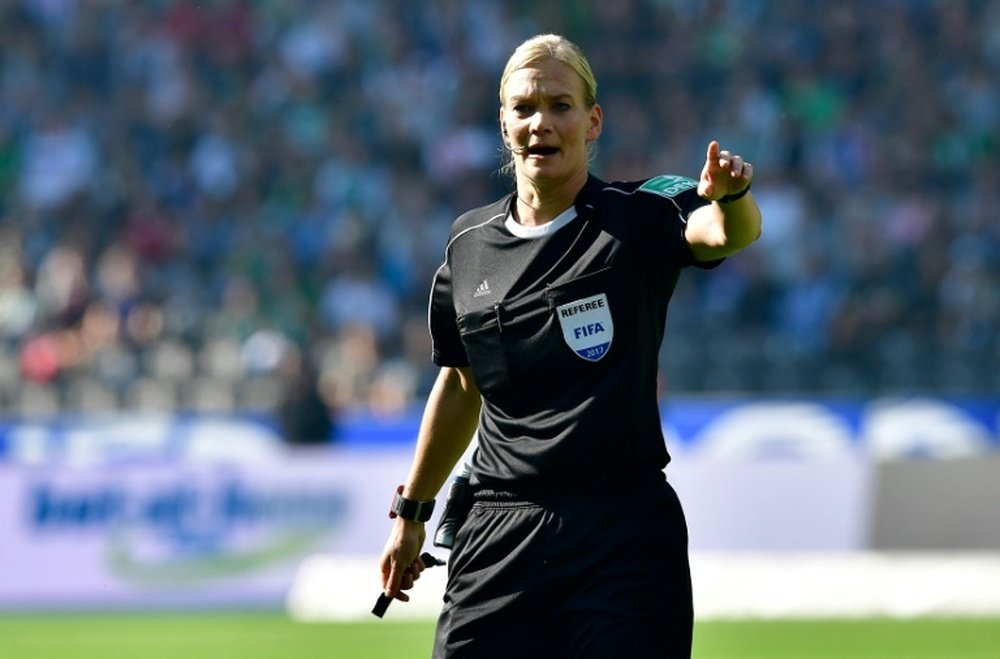 Bibiana Steinhaus was in charge of the clash between Hertha Berlin and Werder Bremen. AFP