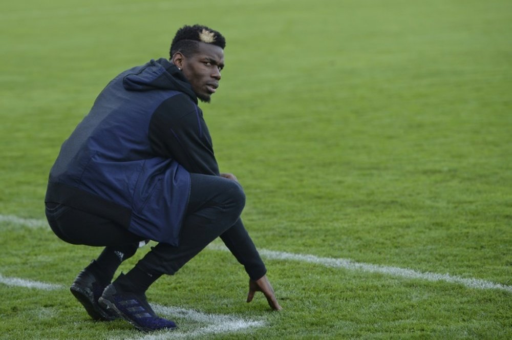 Pogba still has not played this season. AFP