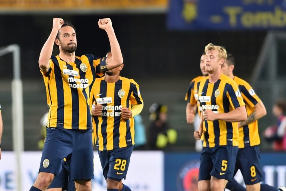 El Hellas ha vuelto a la élite del fútbol italiano tras un año en el 'infierno'. AFP/Archivo