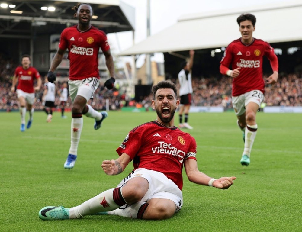 Bruno Fernandes once again made the difference for Man Utd. AFP