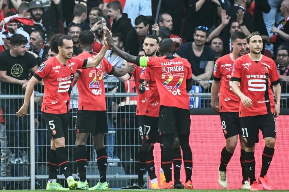 El Rennes confirmó el descenso del Troyes. AFP